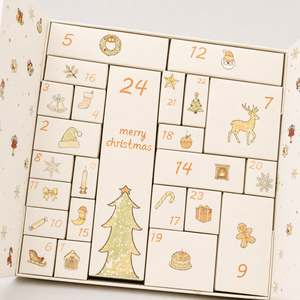 Calendrier de l'Avent Leabon : Boîte Cadeau en Papier avec 24 Tiroirs, Style Crème Aquarelle Joyeux Noël, Emballage Compte à Rebours, Vente en Gros Usine - Product Image 3