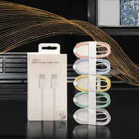 Cable USB-C de Carga Rápida PD de 60W y 1m con Cubierta de Nailon Trenzado, Tipo-C a Tipo-C para iPhone 15/16, Android, Computadora y Auriculares