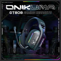 Auriculares Gaming Onikuma Gt808 de Diadema con Bluetooth 2.4G Inalámbricos y con Cable para Gamers Profesionales de E-Sports
