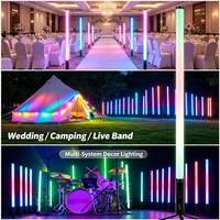 Lampu LED Tabung 360 Pixel Portabel Nirkabel IP65 Baterai 19200mAh DMX512/WiFi/ArtNet RGB Warna Penuh untuk DJ Klub Acara Pernikahan