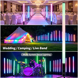 <span class=keywords><strong>Tube</strong></span> lumineux <span class=keywords><strong>LED</strong></span> portable sans fil IP65 19200mAh 360 pixels DMX512/WiFi/ArtNet RVB pleine couleur pour DJ, clubs, mariages et événements - Product Image 5