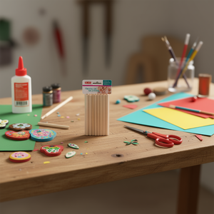 Bastoncini di legno ILAN 10x150mm naturali per artigianato e fai da te - Product Image 3