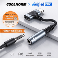 Adaptateur Chargeur Casque Type-C 3,5 mm 2-en-1 USB-C Aux Jack Micro PD 100W Charge Rapide Écologique Téléphone Portable Audio Tressé en Nylon