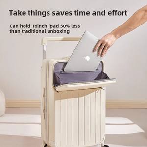 Valise PC Multifonctionnelle 2025 avec Recharge USB-C, Bagage <span class=keywords><strong>de</strong></span> Cabine avec Porte-Gobelet et Logo Personnalisé - Product Image 4