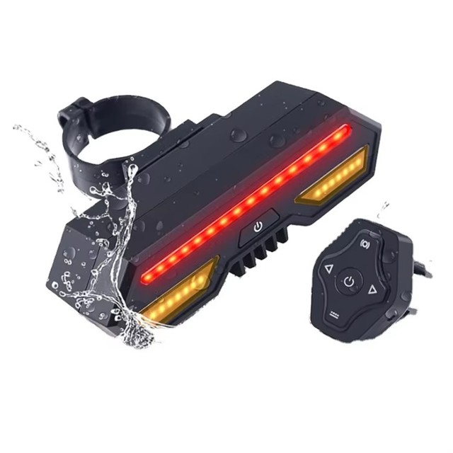 New Durable Bicycle Turn Signal Light Rainproof Usb Charge Mtb Road Smart Wireless Remote Control Bike Tail Light