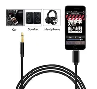 באיכות גבוהה ניילון aux כבל עבור ברק כדי 3.5mm שקע אוזניות Aux כבל עבור iPhone בית/רכב סטריאו רמקול 1M