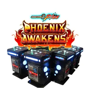 Koin Dioperasikan 86 Inci 10 Pemain Arcade Mesin Hiburan Kabinet Menembak Meja Permainan Ikan Phoenix Awakens