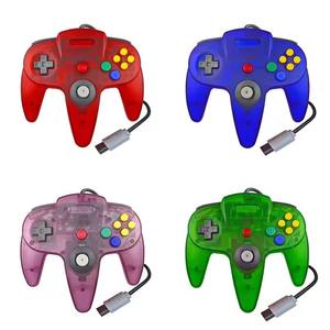 Manette de jeu filaire colorée pour console <span class=keywords><strong>Nintendo</strong></span> <span class=keywords><strong>64</strong></span>, contrôle de jeu filaire USB pour contrôleur N64 - Product Image 1
