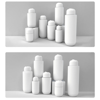 Bouteilles de lotion rondes à fond bombé avec pompe, personnalisables, 80 ml, 100 ml, 250 ml, 300 ml, 350 ml, 400 ml, 500 ml.