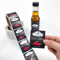 Étiquette autocollante en vinyle personnalisée OEM, écologique, imperméable et résistante à l'huile, pour bouteilles et bocaux de sauce piquante, impression en rouleau