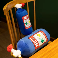 Offre Spéciale : Coussin en Peluche en Forme de Bouteille d'Oxyde Nitreux NOS – Cadeau Idéal pour Décoration de Voiture, Appui-tête, Dossier, Siège et Cou
