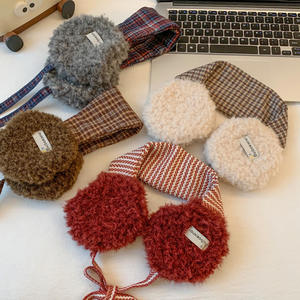 Orejeras y Antifaces de Punto Estilo Coreano Vintage para Mujer, Colección Otoño-Invierno 2025, Orejeras a Prueba de Frío con Correas Cálidas - Product Image 4