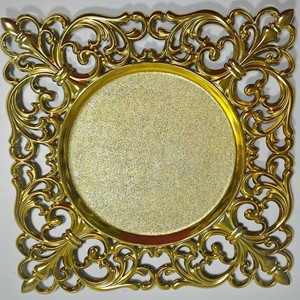 Plateau de service rond décoratif en céramique européenne de luxe rétro, creux, non toxique, pour fruits - Product Image 6