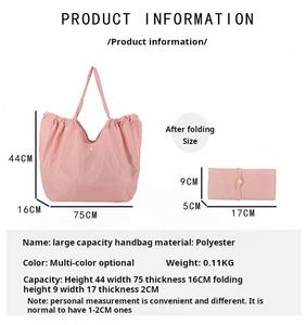 Portable Foldable Tote <b>Bag</b> with Inspiring Design for Outdoor Trips - Product Image 2
