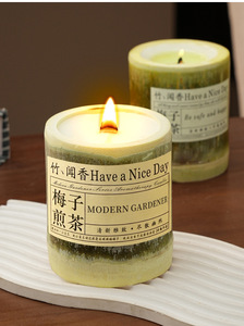 Vela Aromática Estilo Chino, Creativa, en Tubo de Bambú, Vela de Cera de Soja en Frasco, Ambiente Cálido, con Caja de Regalo, Luz de Vela - Product Image 2