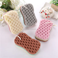 Éponge de bain, éponge de loofah pour le corps à nettoyage en profondeur pour femmes et hommes, grande taille, 3 couleurs, éponge de loofah en mousse pour une exfoliation douce et en profondeur