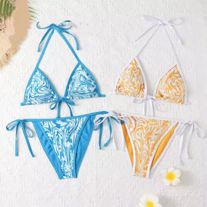 Costume da Bagno di Lusso da Donna 2025, <span class=keywords><strong>Bikini</strong></span> di Marca Designer, Taglie Plus, Ispirato a Rinomati Modelli, Set 2 Pezzi con Stampa Unica - Product Image 4