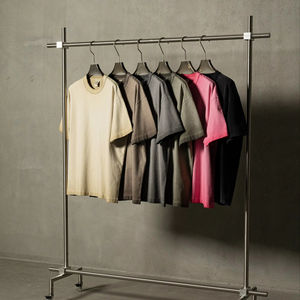 Camiseta de Hombre de Color Sólido, 100% Algodón, Tejido de Punto, Informal, Básica, de Manga Corta, Suave, Transpirable, Antiarrugas, Corte Regular, para Uso Diario en Verano - Product Image 1