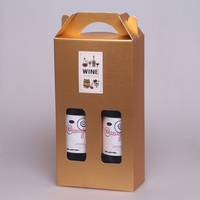 En stock, boîte de transport en carton ondulé personnalisée pour spiritueux, liqueurs, bières, vins, emballage de 1 ou 2 pièces pour Noël et le Nouvel An