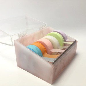 Hộp Đựng Băng Dính Lông Mi Acrylic Nhãn Hiệu Riêng Đá Cẩm Thạch Màu Hồng Cho 6 Miếng Băng Dính Lông Mi 10 Cái - Product Image 5