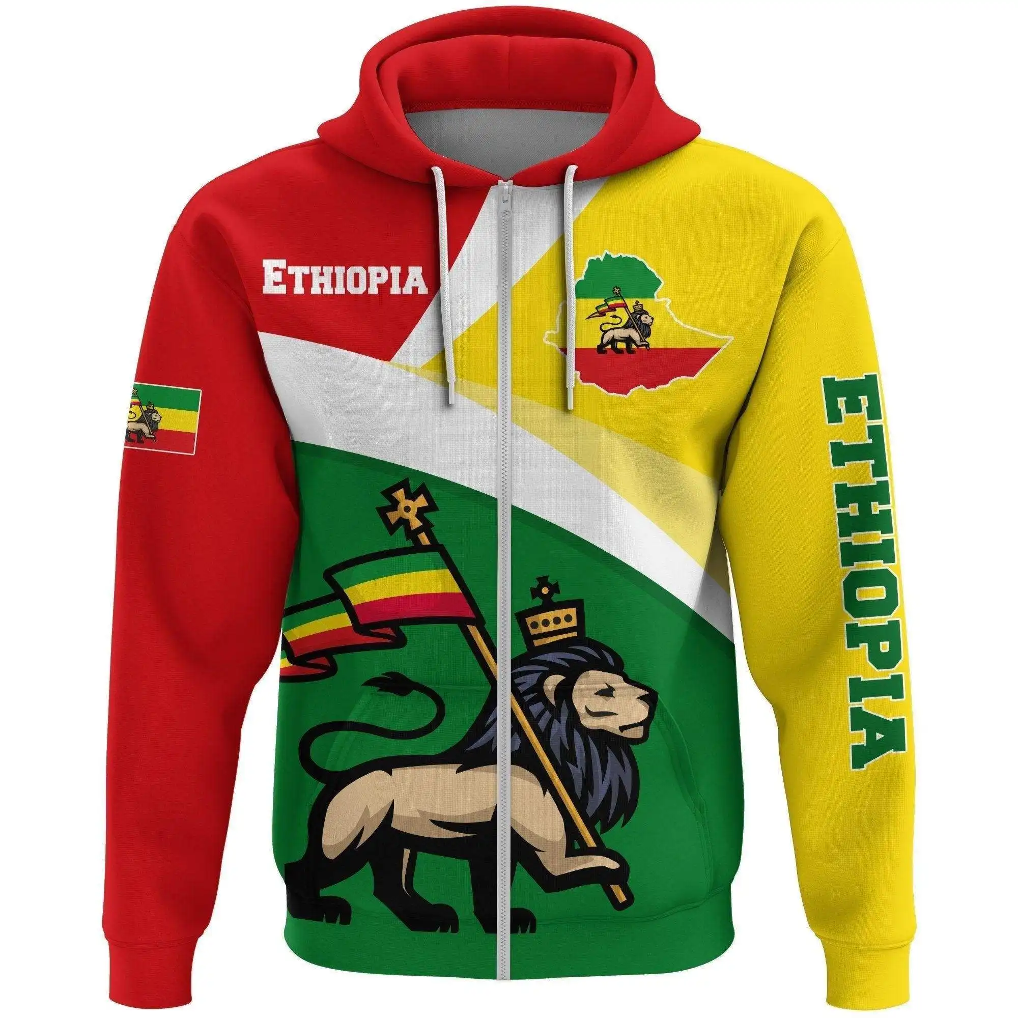 Kaus ritsleting desainer merek Etiopia murah kaus Fashion nyaman sesuai pesanan kualitas tinggi pakaian pria