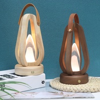 Lampe de nuit LED portable en verre et bois RGB, rechargeable par USB, lampe de chevet en acrylique, variateur tactile, lampe de nuit pour enfants