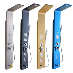 Columnas <span class=keywords><strong>de</strong></span> Panel <span class=keywords><strong>de</strong></span> <span class=keywords><strong>Ducha</strong></span> Doradas Cepilladas, Acero Inoxidable 304, Jets <span class=keywords><strong>de</strong></span> Spa en Cascada, Panel <span class=keywords><strong>de</strong></span> <span class=keywords><strong>Ducha</strong></span> Inteligente - Product Image 5