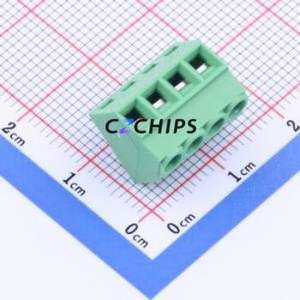 JL102-35004G01 Screw Terminal Block Through hole Component (THT),P=3.5mm Connector 1x4P 3.5mm Green Through Hole - Product Image 1