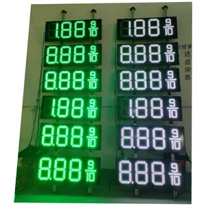 Layar display gas led 7 segmen besar stasiun bensin tanda harga bahan bakar 16 inci 8.889/10