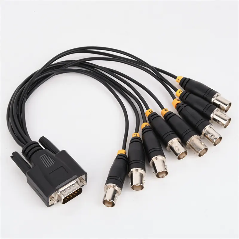 Monitoring cable video acquisition card cable DB15 to BNC audio and video cable