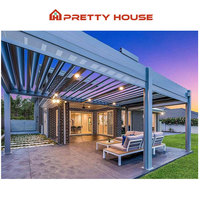 Pare-soleil toutes saisons Pergola d'extérieur à persienne motorisée Gazebo en aluminium Pergola