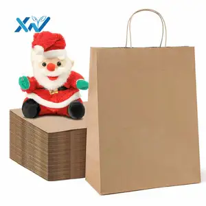 Cá nhân bán buôn paperbag bao bì Boutique tùy chỉnh mua sắm sang Trọng Quà Tặng Kraft túi giấy với logo riêng của bạn