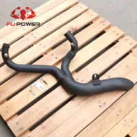 Pot d'échappement Fupower Custom FXD 2:1 Lake Side Pipe Noir pour Harley Davidson