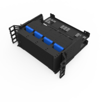 Panneau de brassage fibre optique ODF à montage en rack, cassette SC LC MPO, 1U 2U 4U, 144 288 576 cœurs, aluminium RAL9005 NOIR