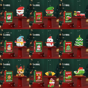 Mini ensemble de blocs de construction Père Noël et bonhomme de neige, jouet en micro-briques pour enfants, cadeau de Noël - Product Image 6