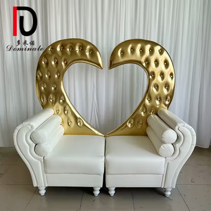 Chaises de mariage de luxe, or blanc royal, canapé-chaise pour hôtel de mariage - Product Image 4