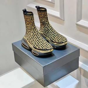 Luxury High-Top Outdoor Leather <b>Casual</b> <b>Shoes</b> Unicorn Design with Neoprene Paneled Buffed for Running Autumn Cotton Fabric Lining - Product Image 3