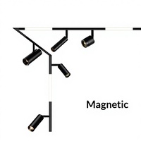 Spot LED magnétique encastré en aluminium pour salle à manger et salon, sans éclairage principal, protection oculaire, montage en surface