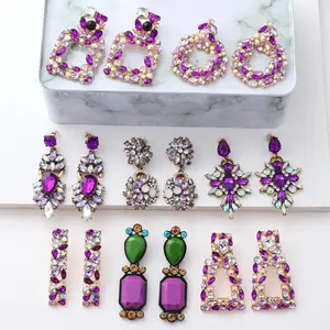 Wholesale Newest Jewelry Purple Earrings,Versatile Earpiece Earrings Jewelry, Fashion Design Girl's Purple Earrings