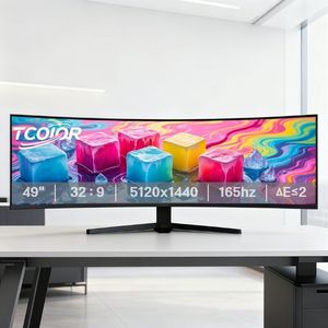 165Hz chơi game màn hình 49 inch màn hình cong 5K UltraWide Màn hình PC Màn hình máy tính LED hiển thị cho ps5 Xbox Console và máy tính xách tay - Product Image 1