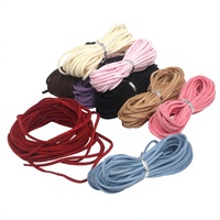 Tali Beludru Suede Poliester Warna Macaron 2.6mm yang Modis untuk Aksesori Kemasan Hadiah Bunga Pita DIY Buatan Tangan