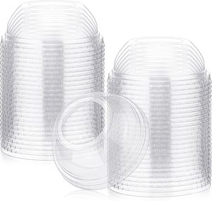 Couvre-bouteilles et gobelets en plastique transparent personnalisés, jetables, avec logo et dimensions sur mesure - Product Image 1