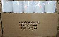 Rouleau de papier thermique personnalisé 80 mm pour imprimante de caisse TPV, billets d'avion et cartes d'embarquement – Vente en gros