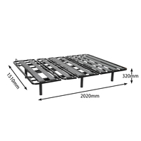 Lit électrique à lattes réglables avec cadre métallique, fonction pliable et inclinable, design moderne pour chambre et atelier