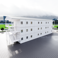 Maison conteneur modulaire préfabriquée de luxe extensible 20FT 30FT 40FT, 2 ou 3 chambres avec cuisine et séjour