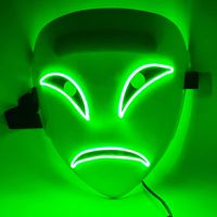 Masque de rave d'Halloween violet, masque en PVC léger pour enfants, forme de fantôme effrayant avec impression néon scintillante