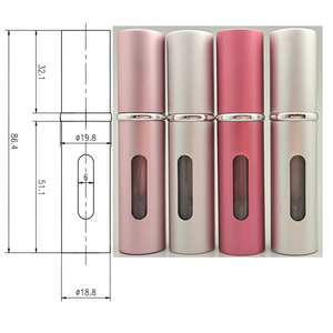 ขวดน้ำหอมก้นแบนขนาด5มล.,ขวดสเปรย์รองพื้นอะลูมิเนียมสำหรับขึ้นเครื่องขวดน้ำหอมปรับอากาศย่อย - Product Image 2