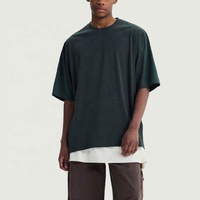 T-shirt à manches courtes pour homme en coton peigné 100% 280G, style décontracté d'été, surdimensionné, personnalisable, streetwear, impression de logo de marque, broderie