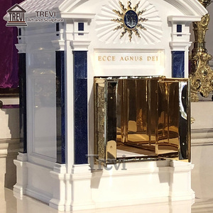 Tabernáculo de mármol blanco antiguo de <span class=keywords><strong>iglesia</strong></span> grande pulida de alta calidad a la venta - Product Image 5
