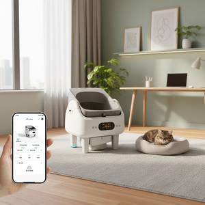 Arenero autolimpiable de venta directa de fábrica, caja de arena autolimpiable para gatos, bajo nivel de ruido - Product Image 1